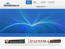 Tablet Screenshot of clearcreekrental.com